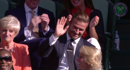 セレブ勢ぞろいのウィンブルドンの中で、デビッド・ベッカムのスマートな振る舞いに絶賛の嵐