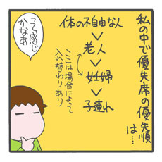 電車内での高齢者vs赤ん坊、優先席は誰のもの？