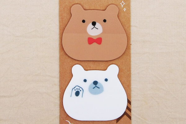 【100均ずぼらシュラン】ダイソー「フィルムふせん（クマ）」透け感がちょうどいいフィルムタイプが便利の画像3