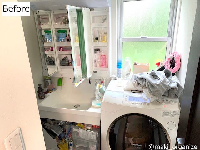 収納グッズを変えたら「洗面台」が激変！　「100均」アイテム15点でプロが手直しビフォーアフターの画像1