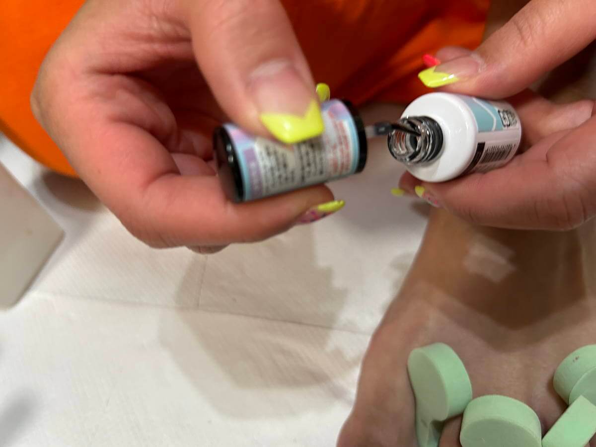 トップコートの量を調整する画像