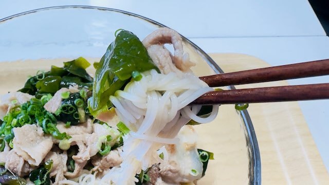 なすと豚バラのぶっかけそうめん完成画像2