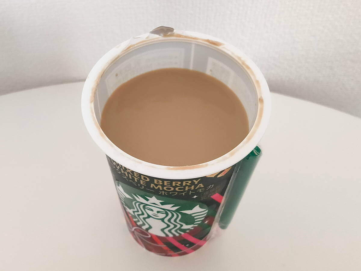 スタバチルドカップ「ミックスベリーホワイトモカ」の画像