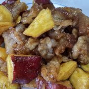 芋消費レシピ【豚バラ肉とさつまいもの甘辛炒め】作ったら、甘み濃厚で味付け◎だった！