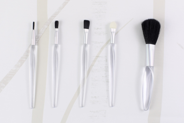 【100均ずぼらシュラン】ダイソーコスメ「化粧ブラシセット」がコンパクトで、メイクをパパッと直せちゃう！の画像3