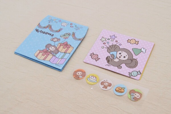 【100均ずぼらシュラン】ダイソーの「ミニレターセット（チェブラーシカ）」ちょっとしたメッセージにぴったり！の画像3