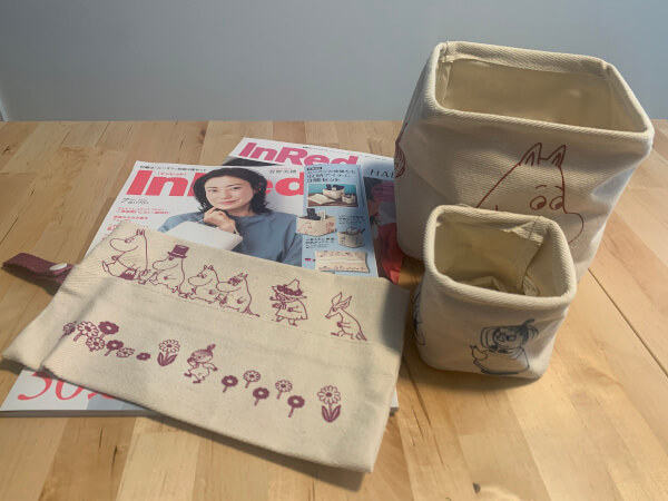 【付録レビュー】「InRed」7月号、ムーミンの収納ケースでお部屋の小物を可愛く収納！ 3点セットでコスパも◎【女性誌】の画像1