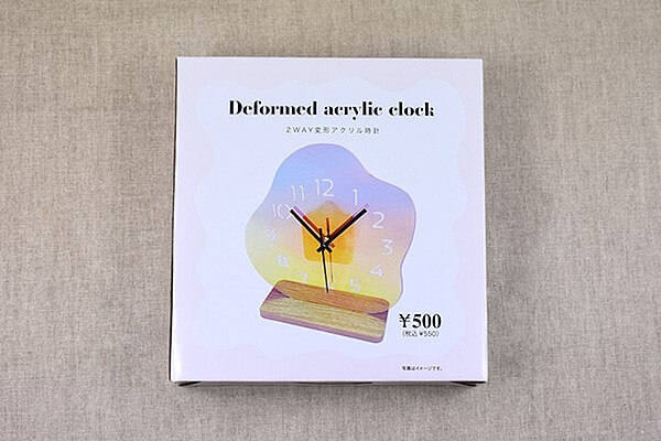スリコ（3COINS）「2WAY変形アクリル時計」おしゃれで設置場所に困らない！の画像1