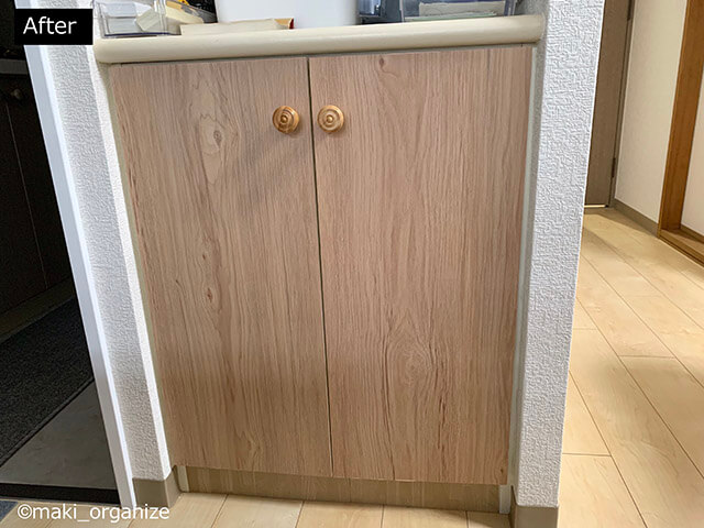 片付け専門家が「古い棚」を簡単DIY！　セリアのリメイクシートで傷や汚れを隠す方法の画像12