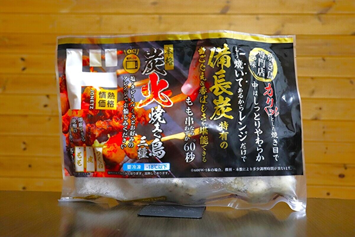 ドン・キホーテ「情熱価格」の「冷凍 焼き鳥3種アソート」の画像